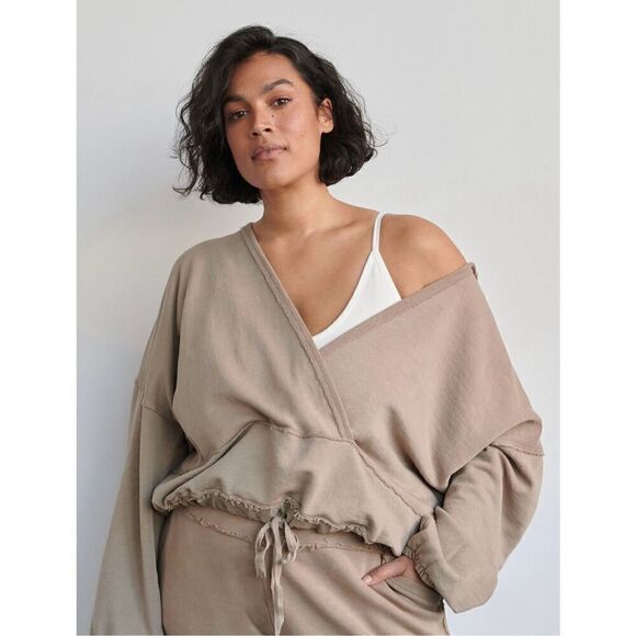 Anthropologie Saturday Sunday Faux Wrap Cinched Waist Sharon Hoodie - Picture 16 of 16